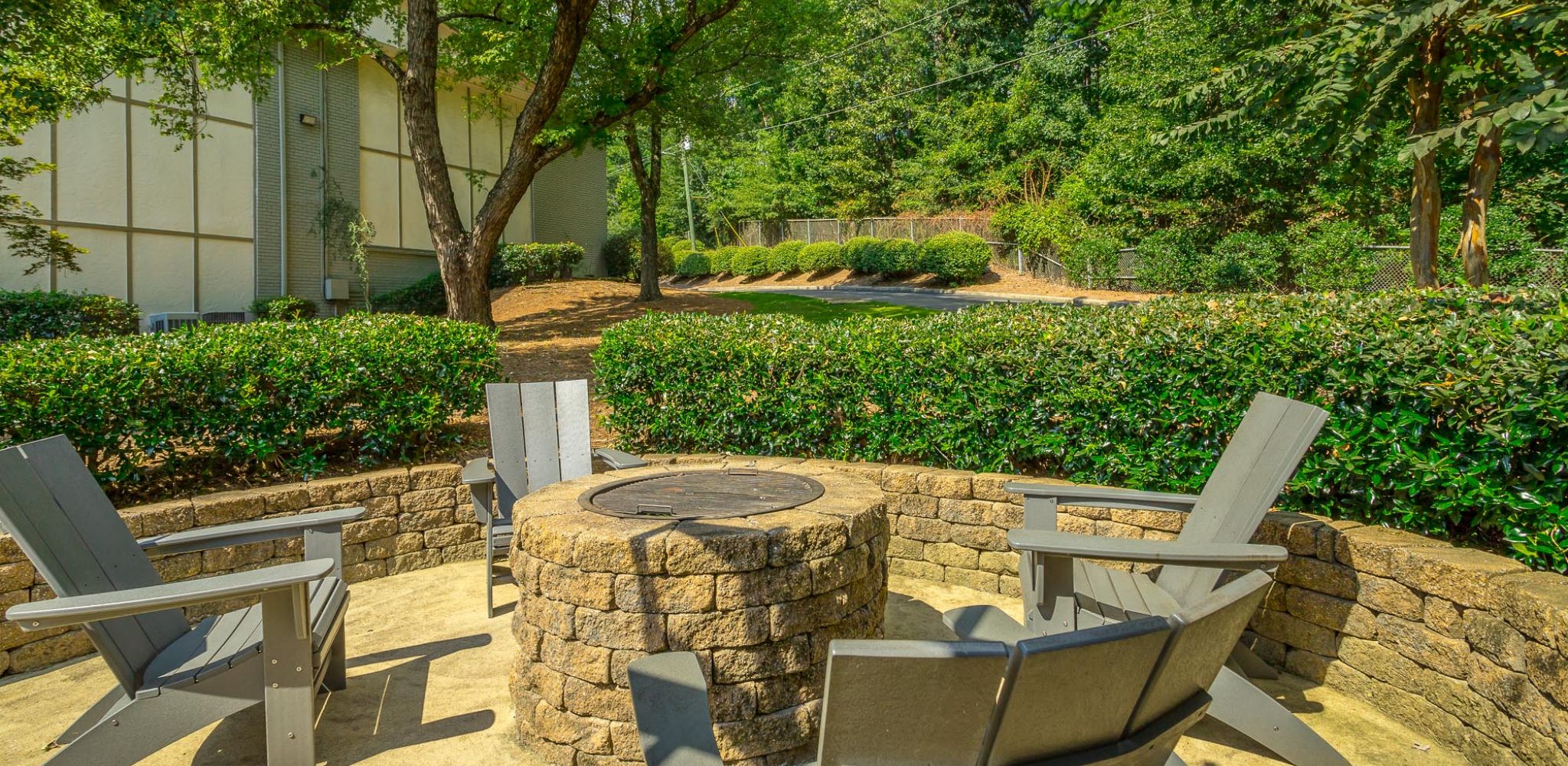 Hawthorne at Wisteria outdoor playground space with surrounding greenery